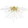 Utopia Extra Large 6 Light Satin Brass Flush Mount