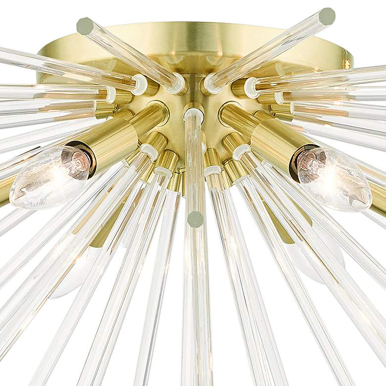 Image 4 Utopia Extra Large 6 Light Satin Brass Flush Mount more views