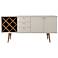 Utopia Off-White and Maple Cream 3-Drawer Sideboard