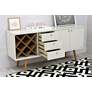 Utopia Off-White and Maple Cream 3-Drawer Sideboard