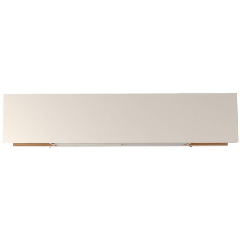 Image 5 Utopia Off-White and Maple Cream 5-Shelf TV Stand more views