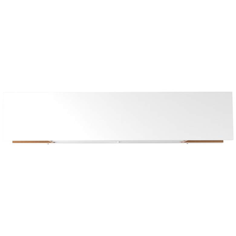 Image 5 Utopia White Gloss and Maple Cream 5-Shelf TV Stand more views