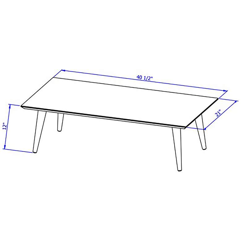 Image 7 Utopia White Gloss and Maple Cream Rectangular Coffee Table more views