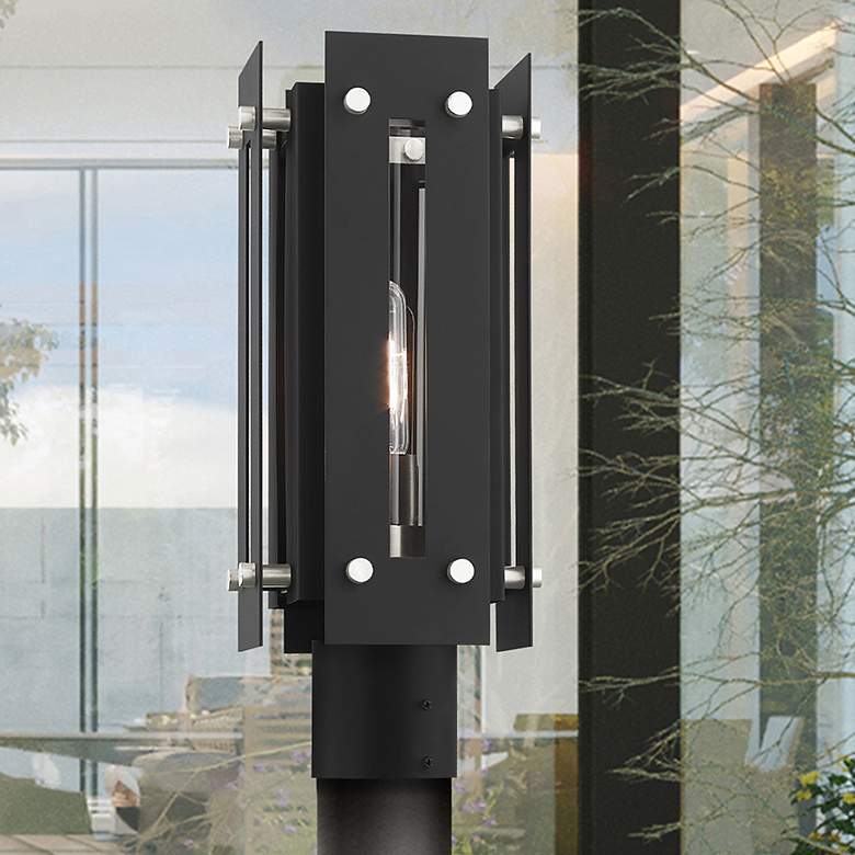 Image 1 Utrecht 1 Light Black Outdoor Post Top Lantern