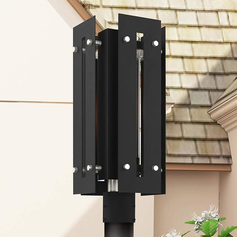 Image 1 Utrecht 1 Light Black Outdoor Post Top Lantern