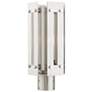 2_Utrecht 1 Light Brushed Nickel Outdoor Post Top Lantern