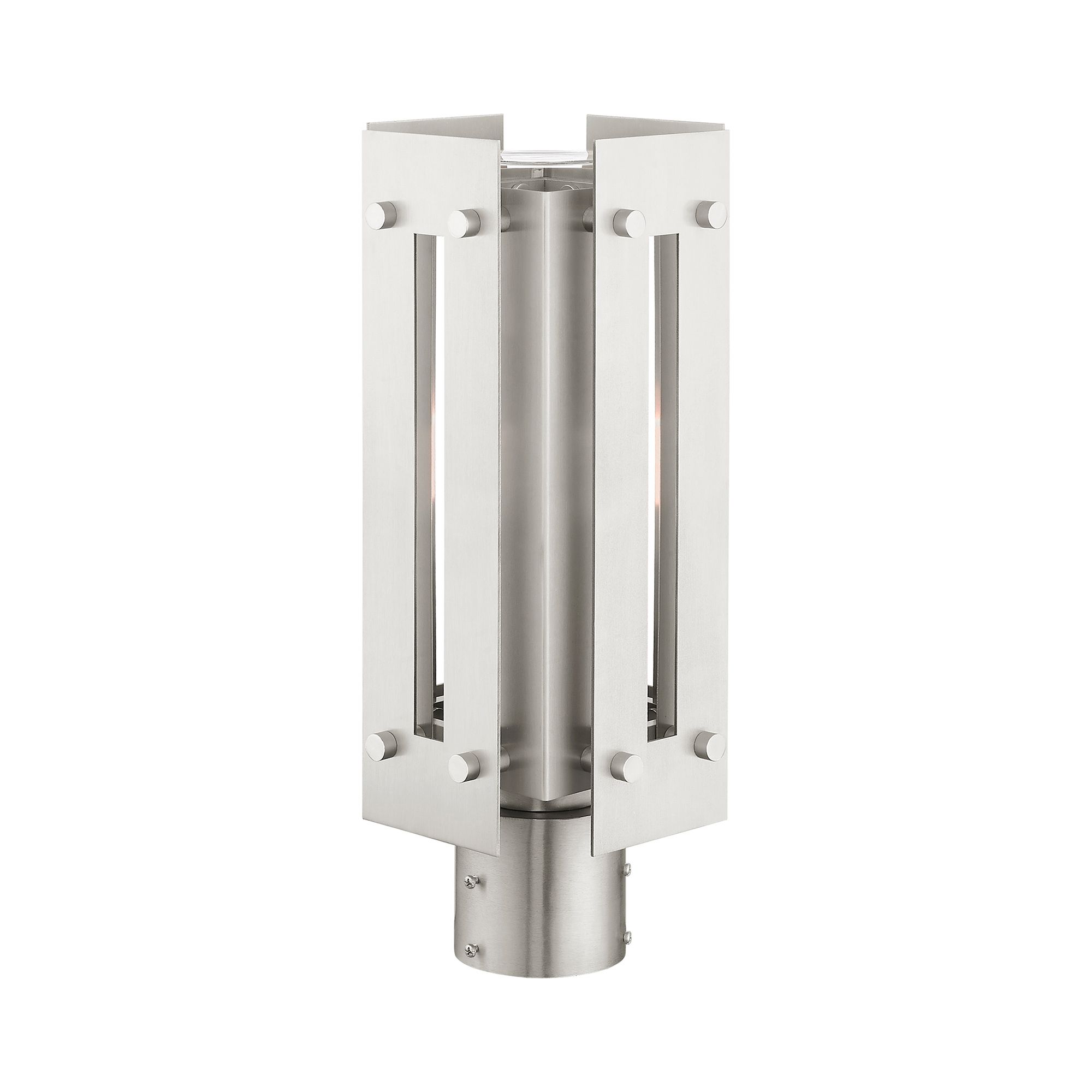 Utrecht 1 Light Brushed Nickel Outdoor Post Top Lantern