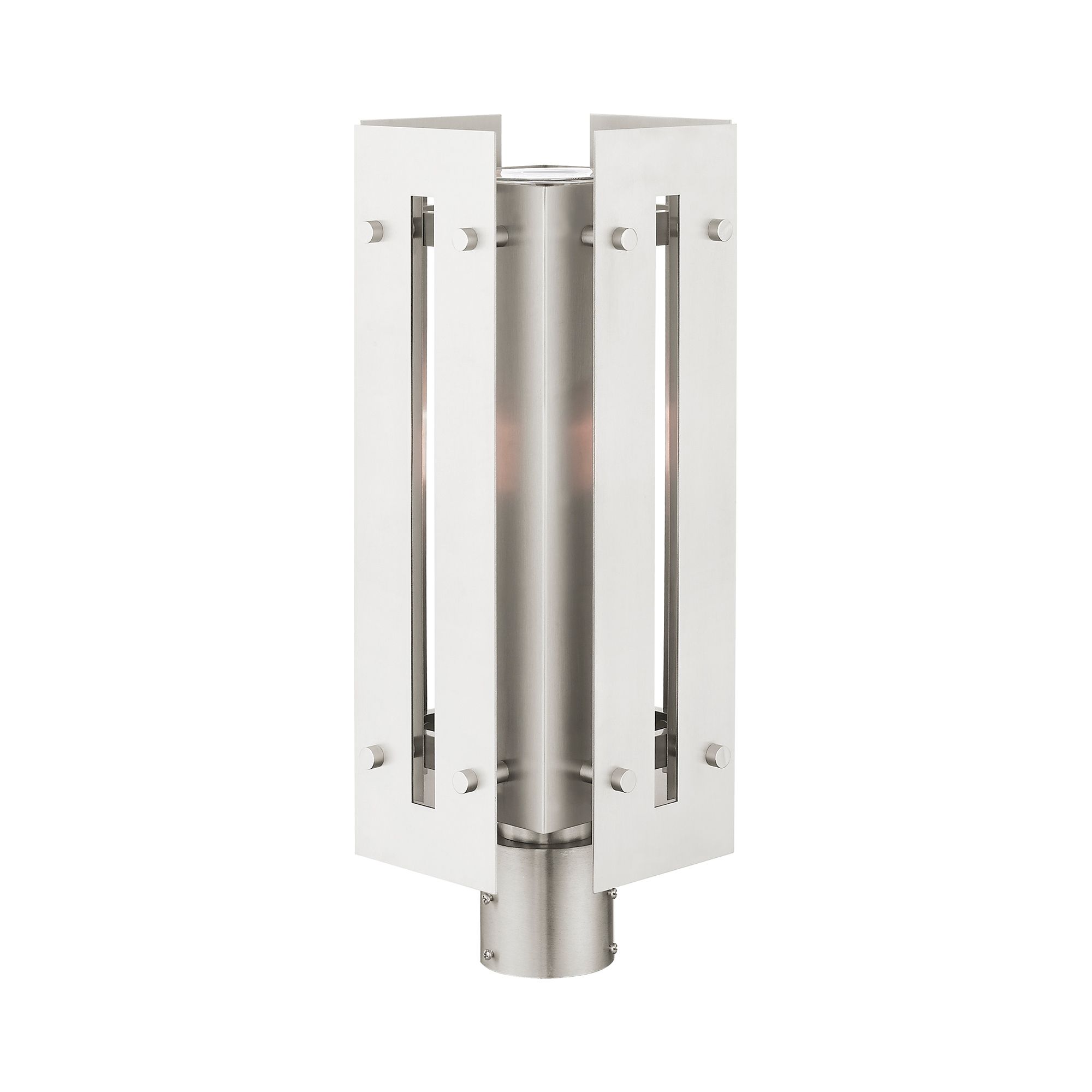 Utrecht 1 Light Brushed Nickel Outdoor Post Top Lantern