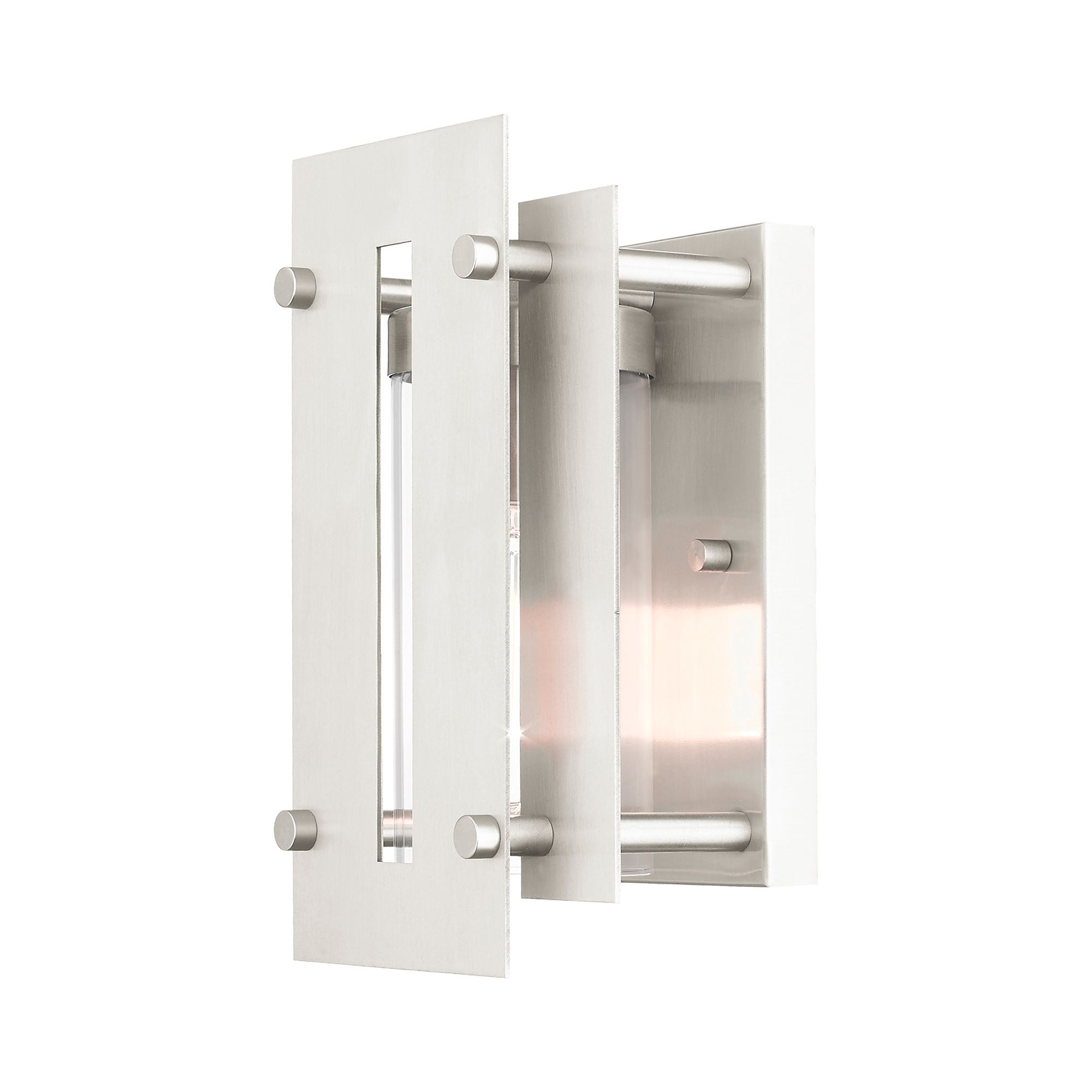 Utrecht 1 Light Brushed Nickel Outdoor Wall Lantern