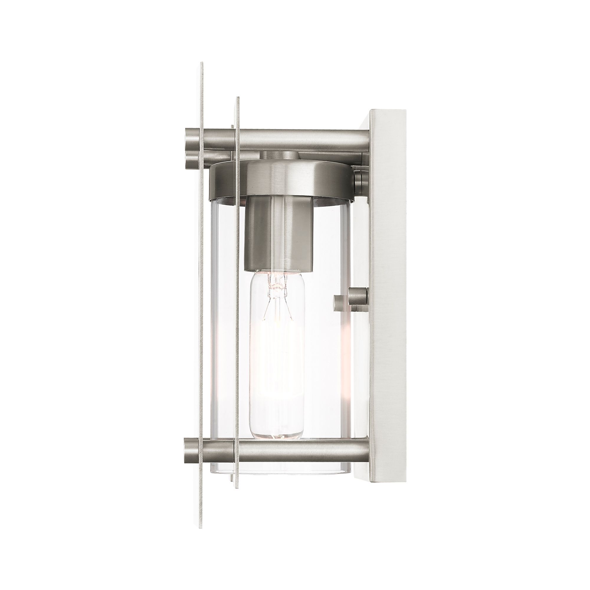 Utrecht 1 Light Brushed Nickel Outdoor Wall Lantern