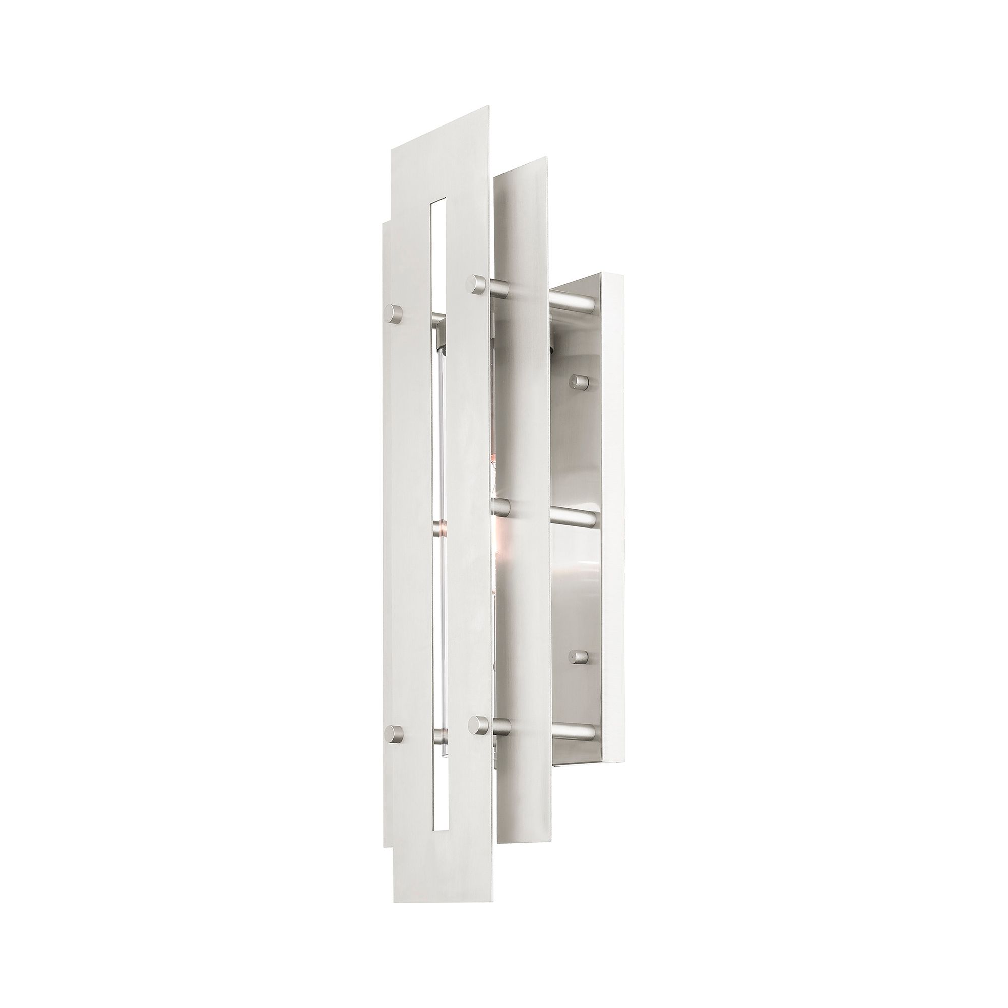 Image 6 Utrecht 1 Light Brushed Nickel Outdoor Wall Lantern more views