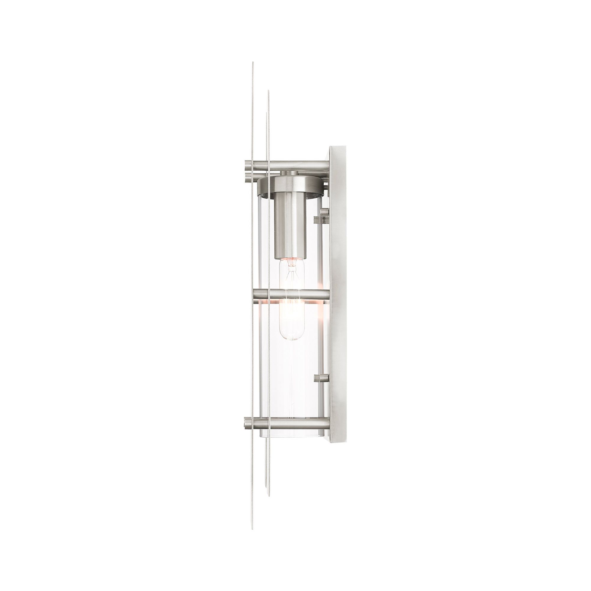 Utrecht 1 Light Brushed Nickel Outdoor Wall Lantern