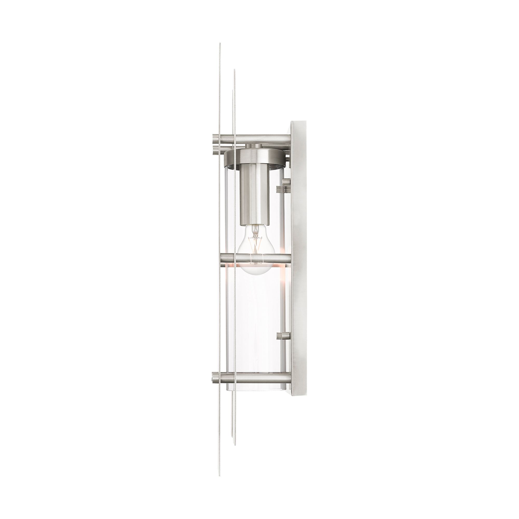 Utrecht 1 Light Brushed Nickel Outdoor Wall Lantern