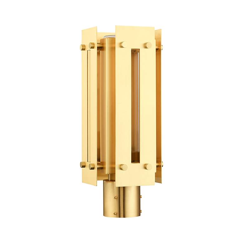 Image 4 Utrecht 1 Light Satin Brass Outdoor Post Top Lantern more views
