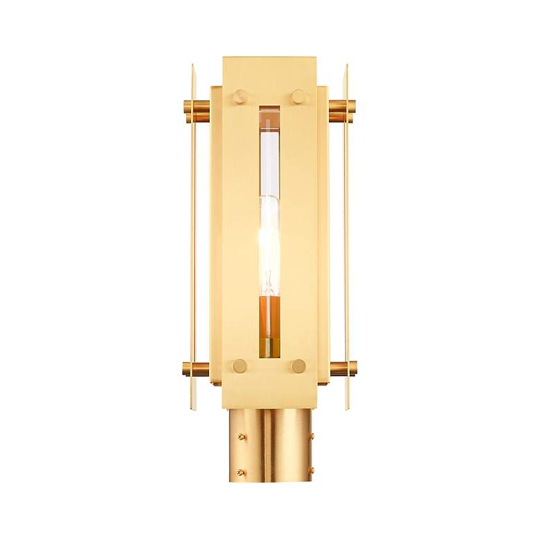 Image 6 Utrecht 1 Light Satin Brass Outdoor Post Top Lantern more views