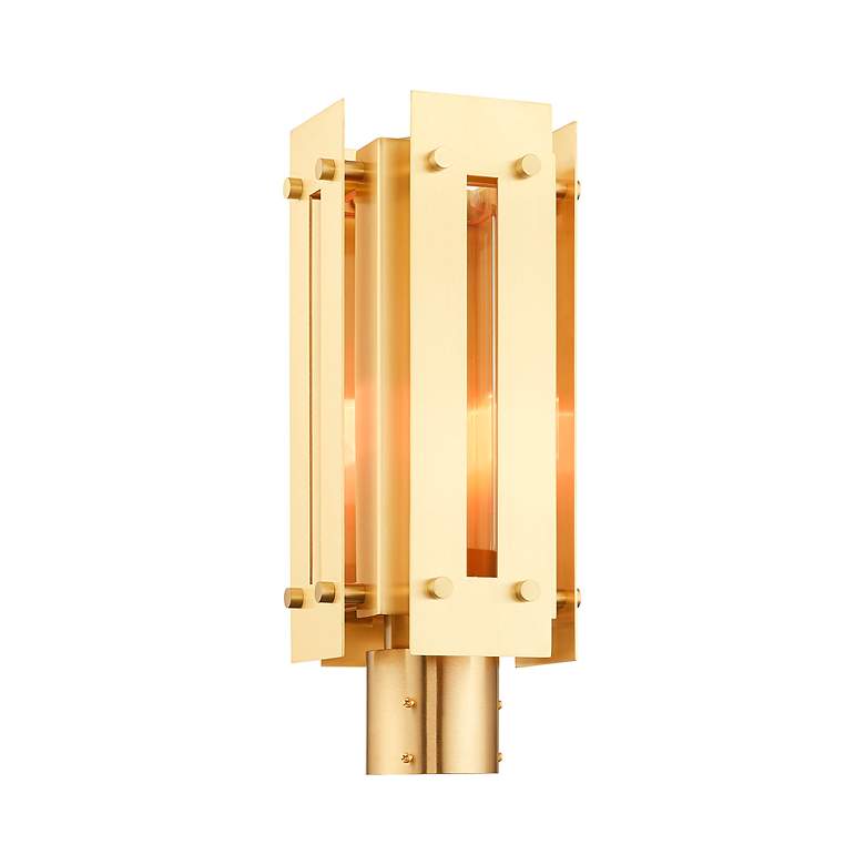 Image 7 Utrecht 1 Light Satin Brass Outdoor Post Top Lantern more views