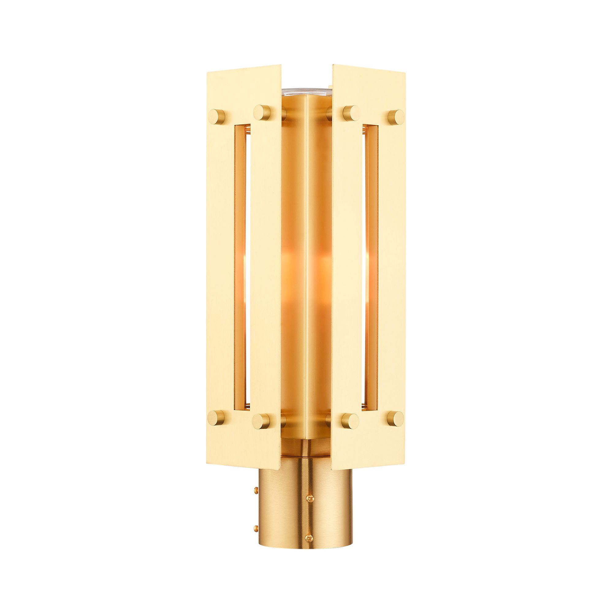 Utrecht 1 Light Satin Brass Outdoor Post Top Lantern