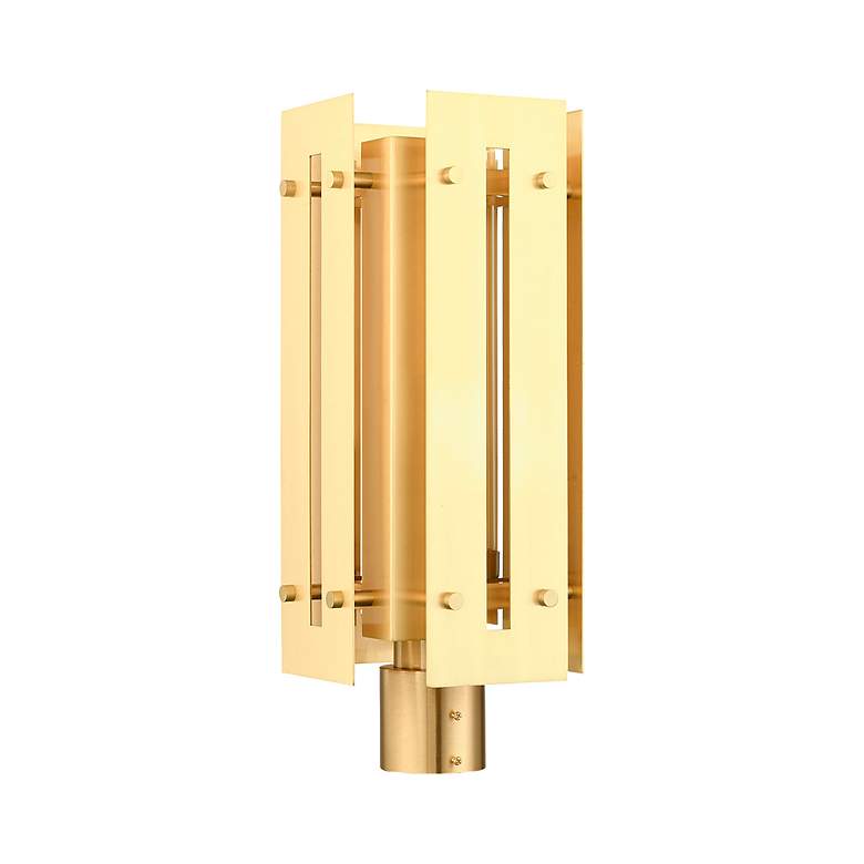 Image 4 Utrecht 1 Light Satin Brass Outdoor Post Top Lantern more views