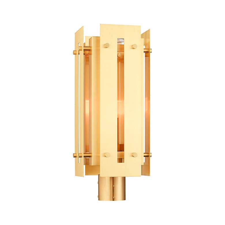 Image 5 Utrecht 1 Light Satin Brass Outdoor Post Top Lantern more views