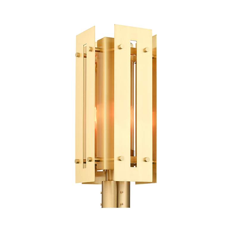 Image 7 Utrecht 1 Light Satin Brass Outdoor Post Top Lantern more views