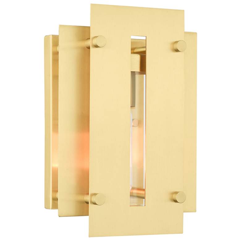 Image 1 Utrecht 1 Light Satin Brass Outdoor Wall Lantern