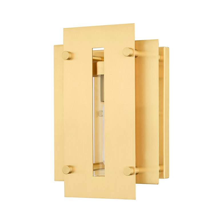 Image 4 Utrecht 1 Light Satin Brass Outdoor Wall Lantern more views