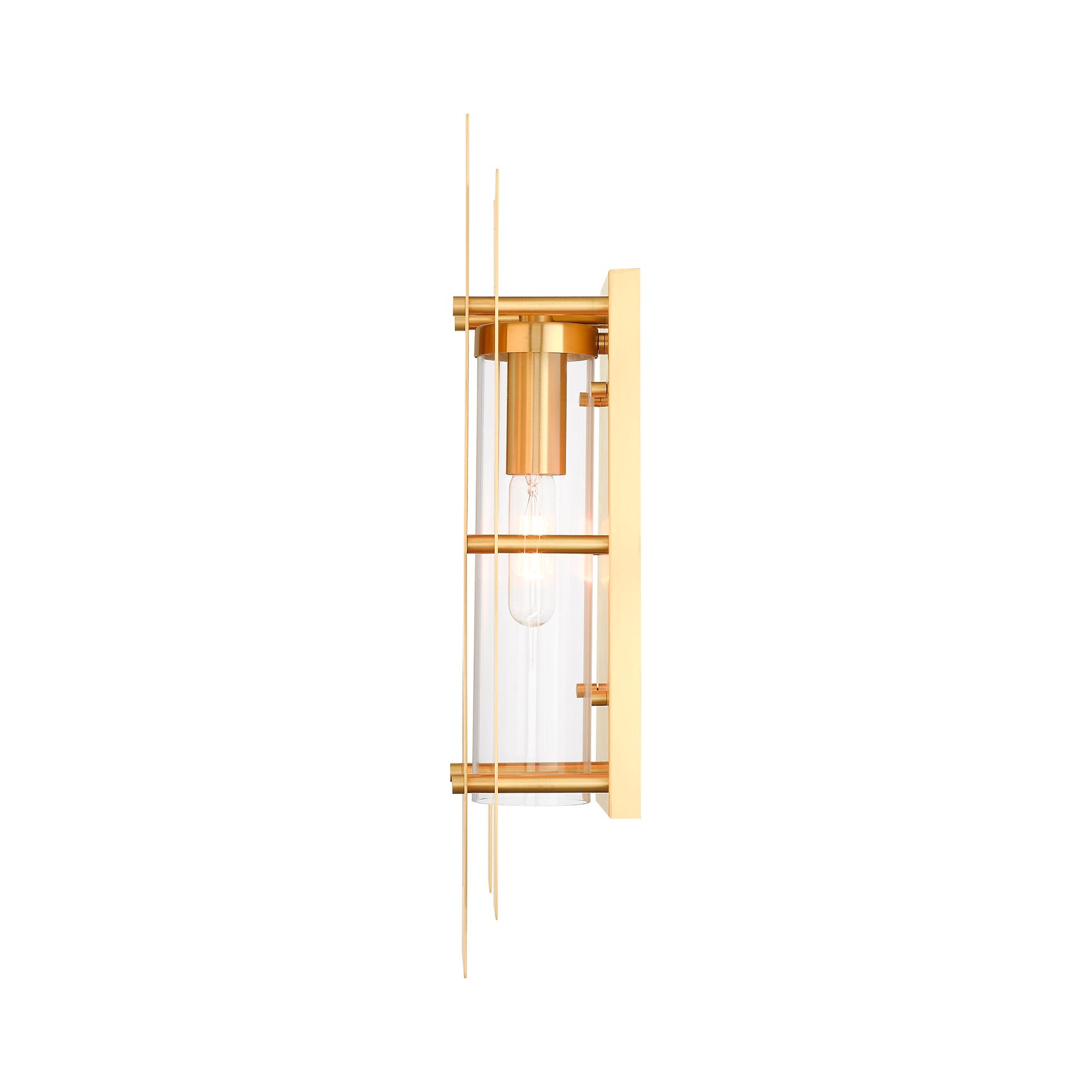 Utrecht 1 Light Satin Brass Outdoor Wall Lantern