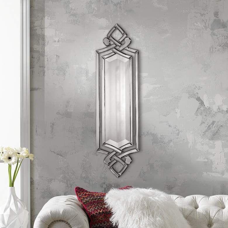 Image 1 Uttermost 10" x 36" Ginosa Frameless Wall Mirror