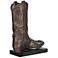 Uttermost 15" High Antiqued Bronze Cowboy Boot Sculpture