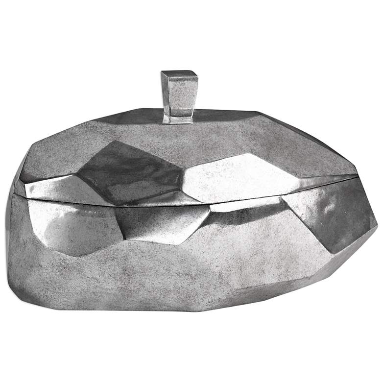 Image 1 Uttermost 15" Wide Minta Tarnished Silver Box
