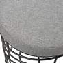 4_Uttermost 19 3/4" High Wire Drum Carnival Gray Fabric Accent Stool more views