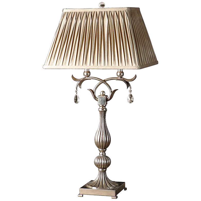 Image 1 Uttermost 2-Light Floriane Champagne Silver Table Lamp
