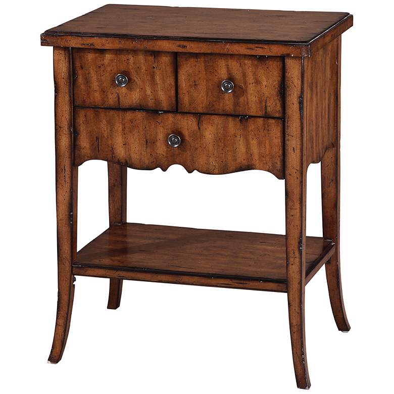 Image 1 Uttermost 22 inch Wide Carmel Old Barn End Table