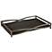 Uttermost 22" Wide Hima Dark Walnut and Stainless Steel Tray