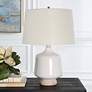 3_Uttermost 24 1/2" High Opal White High Gloss Glaze Ceramic Table Lamp more views