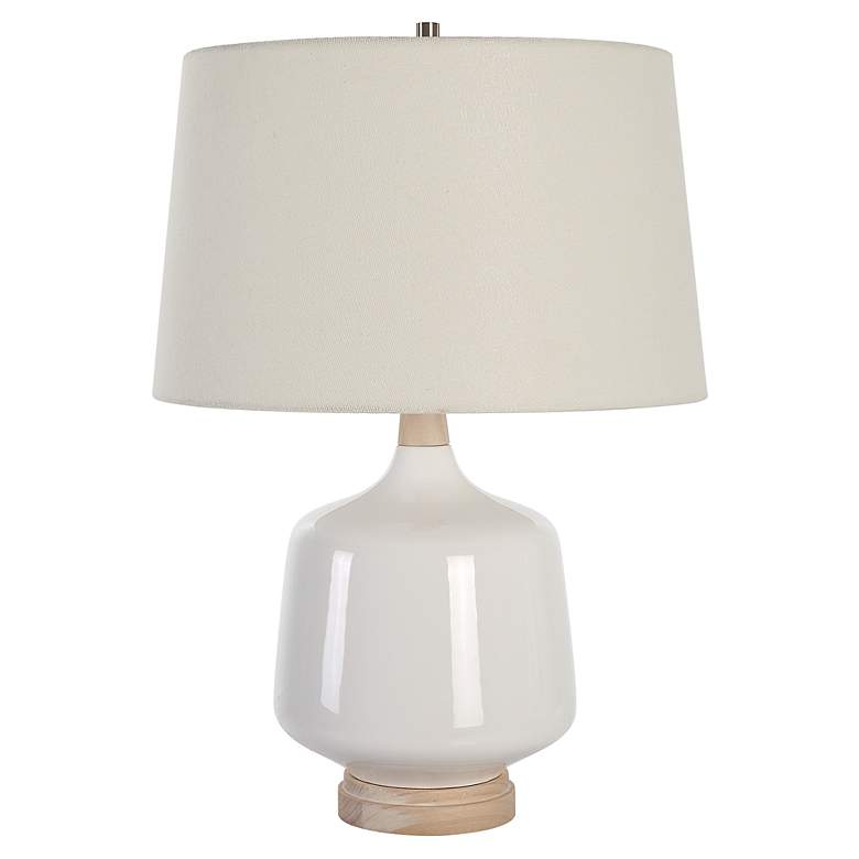 Image 4 Uttermost 24 1/2" High Opal White High Gloss Glaze Ceramic Table Lamp more views