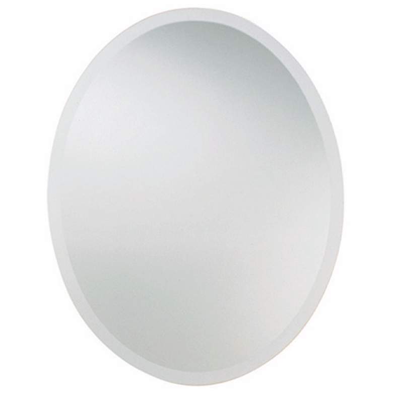 Image 1 Uttermost 24 inch x 36 inch Frameless Oval Wall Mirror