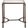 Thumbnail4 of Uttermost 25" Wide Warring Rustic Bronze and Glass End Table more views