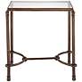 Uttermost 25" Wide Warring Rustic Bronze and Glass End Table in scene