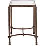 Uttermost 25" Wide Warring Rustic Bronze and Glass End Table in scene