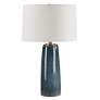 4_Uttermost 26 1/4" High Submerged Deep Blue Glaze Ceramic Table Lamp more views