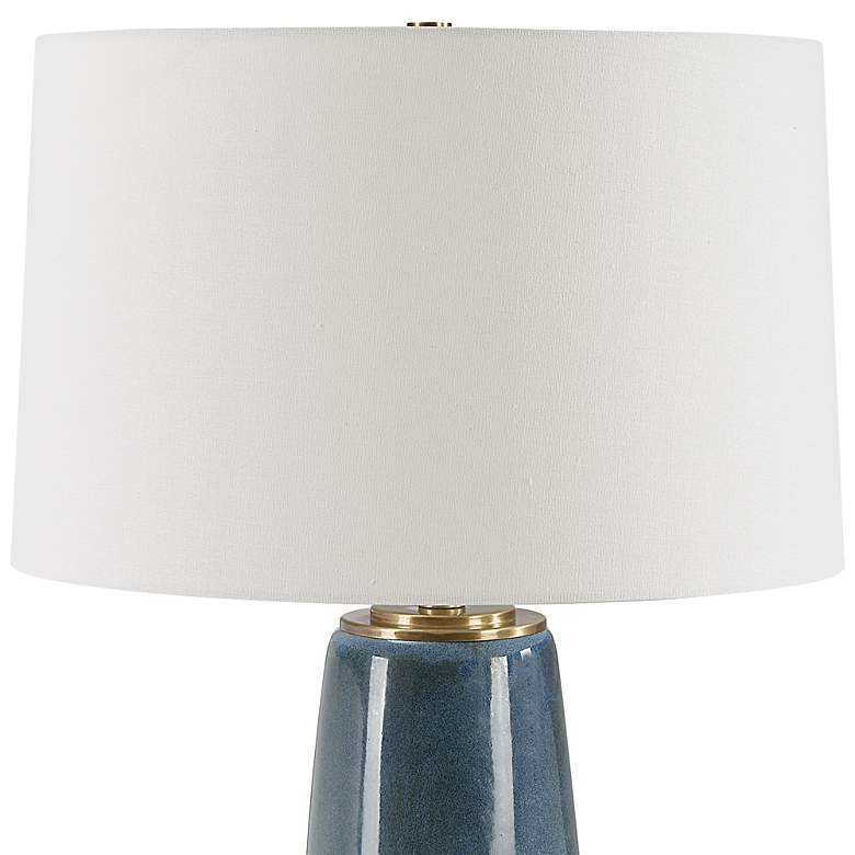 Image 5 Uttermost 26 1/4" High Submerged Deep Blue Glaze Ceramic Table Lamp more views