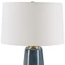 5_Uttermost 26 1/4" High Submerged Deep Blue Glaze Ceramic Table Lamp more views