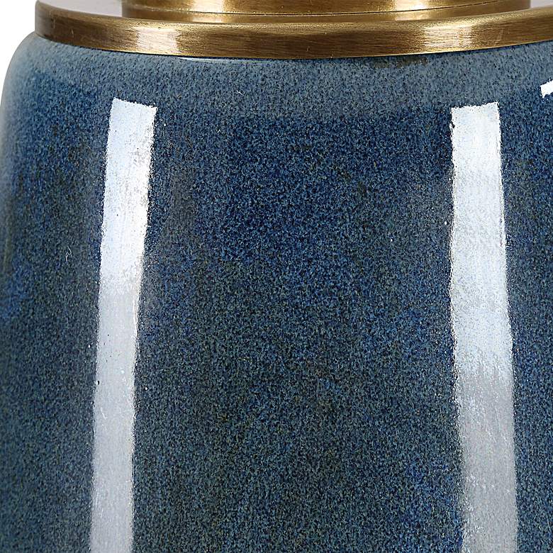 Image 7 Uttermost 26 1/4" High Submerged Deep Blue Glaze Ceramic Table Lamp more views