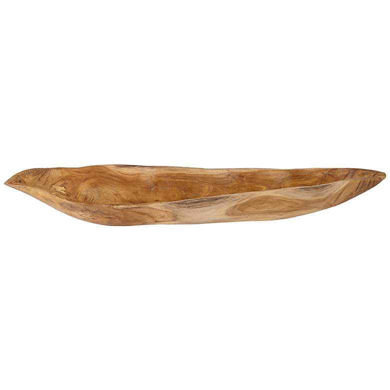 Image 3 Uttermost 26 3/4 inch Wide Teak Wood Leaf Decorative Bowl more views
