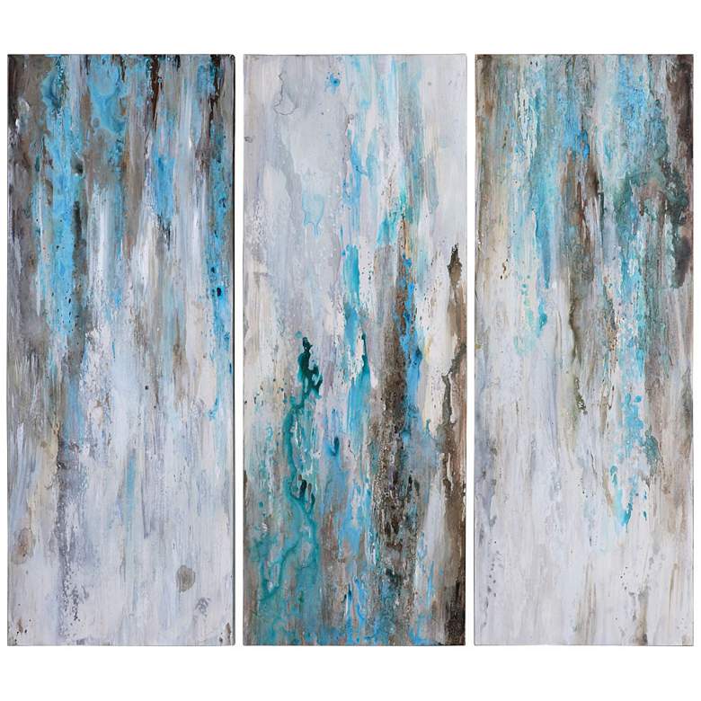 Image 1 Uttermost 3-Piece 40 inch High Smokey Abstract Wall Art
