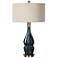 Uttermost 31 1/2" Prussian Deep Blue Glaze Ceramic Table Lamp
