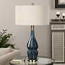 1_Uttermost 31 1/2" Prussian Deep Blue Glaze Ceramic Table Lamp