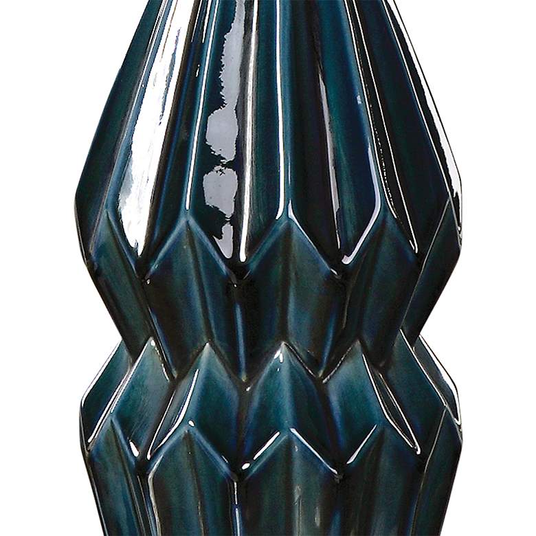 Image 3 Uttermost 31 1/2" Prussian Deep Blue Glaze Ceramic Table Lamp more views