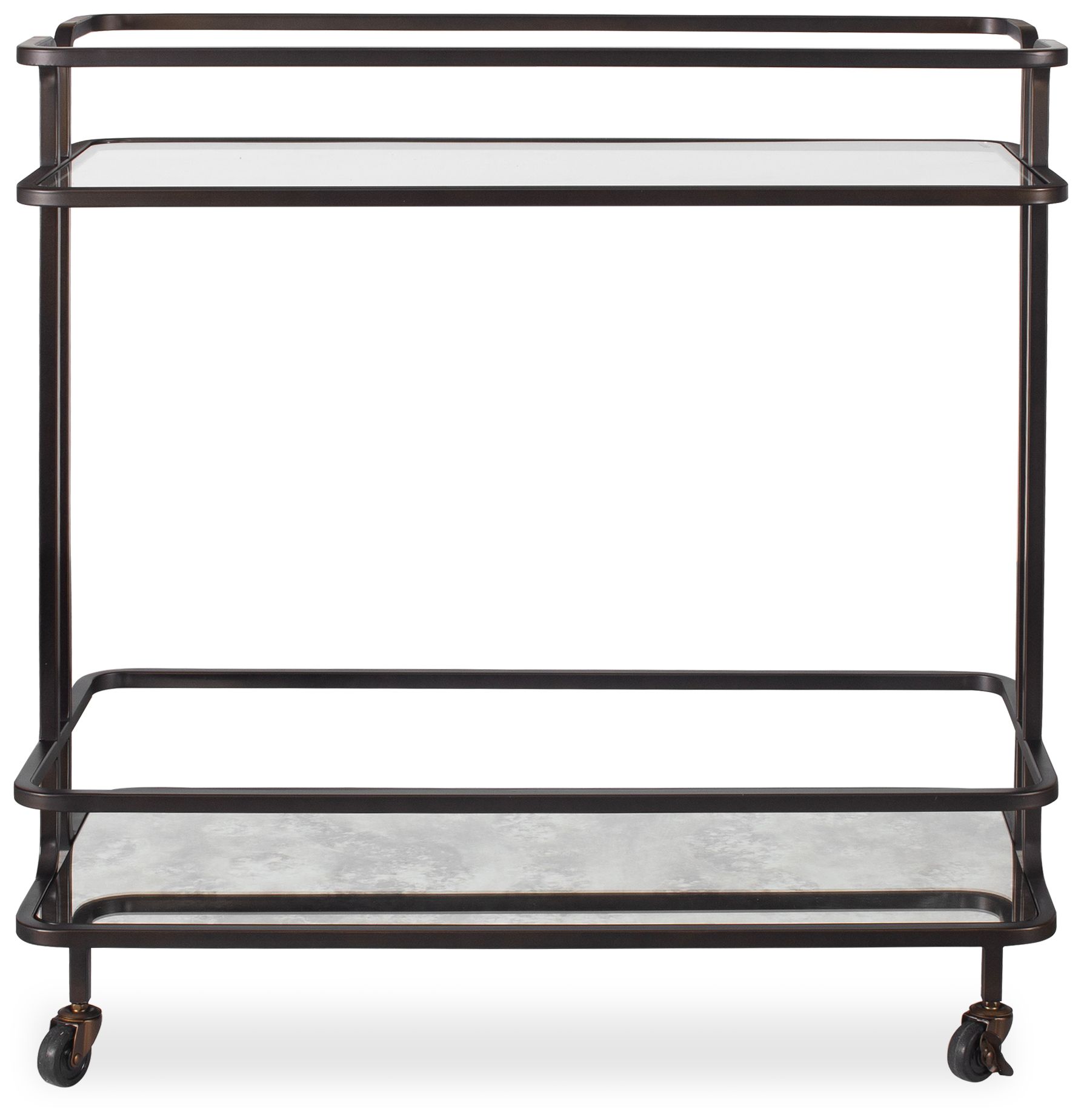 Image 2 Uttermost 34" Wide Bronze Bar Cart